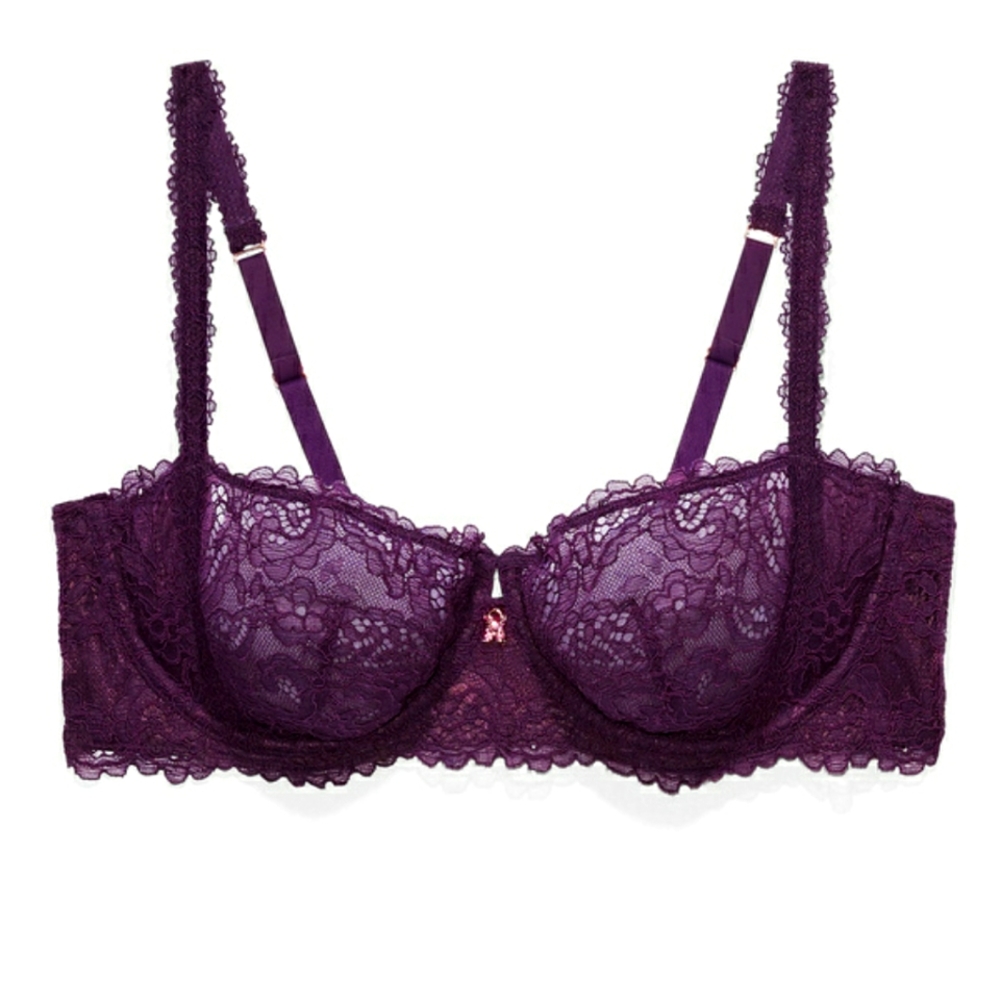 Savage X Fenty Romantic Corded Lace Unlined Balconette Bra Size: 46DDD